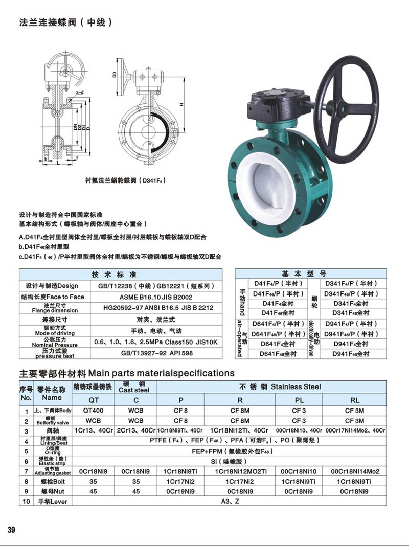 法兰式蝶阀